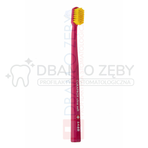 Szczoteczka do zębów Curaprox CS 5460 ultra soft: ciemnoróżówy + żółty