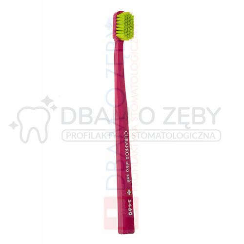 Szczoteczka do zębów Curaprox CS 5460 ultra soft: ciemnoróżowy + zielony