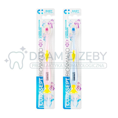 Szczoteczka do zębów dla dzeci w wieku 0-3 lat - Curasept Biosmalto Baby