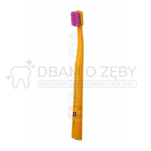 Szczoteczka do zębów dla dzieci Curaprox CS 7600 ultra soft - smart od 5 lat: pomarańcz + róż