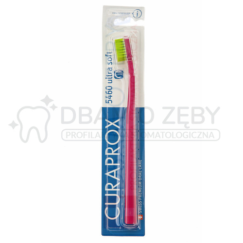 Szczoteczka do zębów Curaprox CS 5460 ultra soft: ciemnoróżowy + zielony