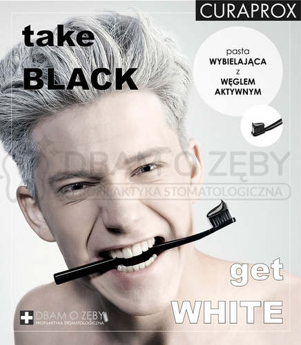 Black is White -Wybielająca pasta do zębów CURAPROX - (lime) SET