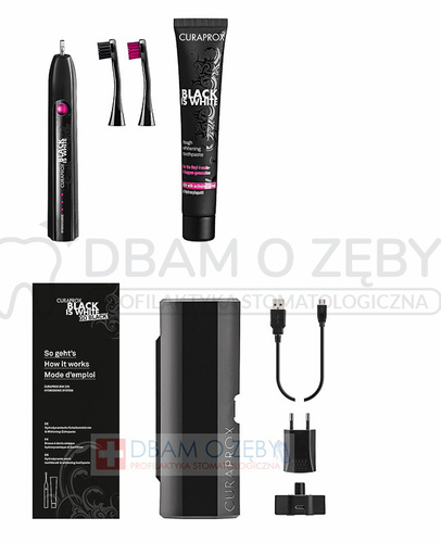 Szczoteczka soniczna Curaprox Hydrosonic Black Is White